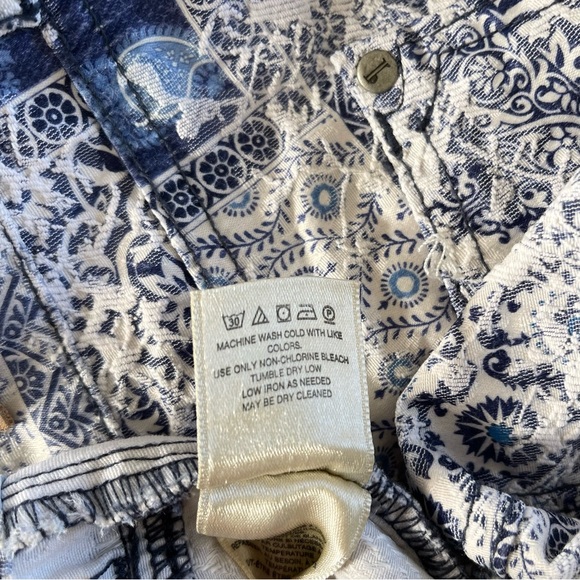 ANTHROPOLOGIE Pilcro Jacquard Spring Summer Pants - Picture 12 of 16